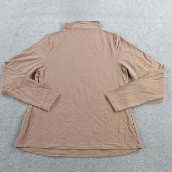 SKIMS Fits Everybody Turtleneck Top Womens 2X Sienna Tan Long Sleeve Stretch NWT - Picture 3 of 9